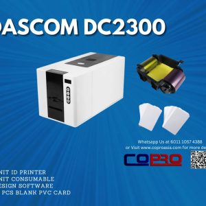 DASCOM DC2300 Single Sided PVC ID Card Printer Free Software & Consumable - Image 3