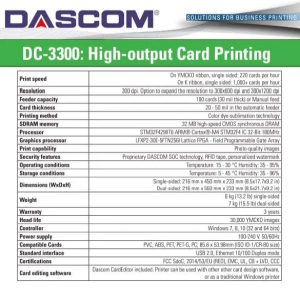 DASCOM DC3300 Dual Sided High Resolution 300X1200 PVC Card Printer - Image 4