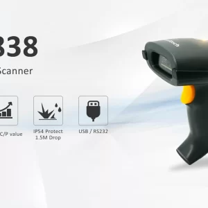 Unitech MS838 2D Imager Scanner c/w Stand - USB Barcode Scanner - Image 3
